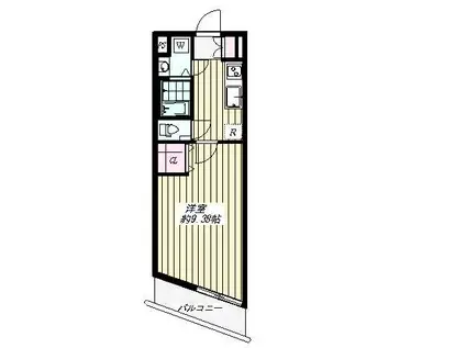 カーサ・ドマーニ小石川(1K/3階)の間取り写真