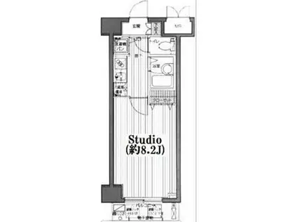 グランド・ガーラ日本橋茅場町(1K/4階)の間取り写真