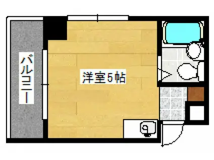 アクアコート宇品II(ワンルーム/4階)の間取り写真