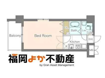 アール六本松駅前(1K/10階)の間取り写真