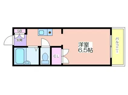 メゾンアンソレイエ(1K/2階)の間取り写真