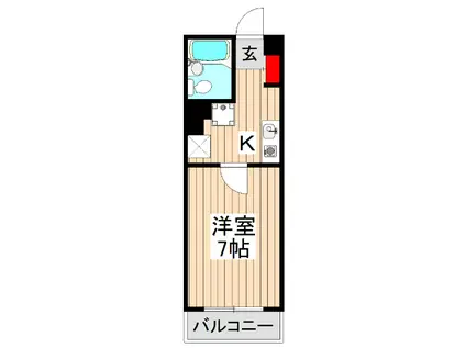 板橋昭和ビル徳丸(1K/1階)の間取り写真