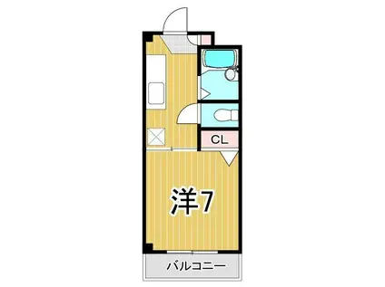 ＪＲ常磐線 亀有駅 徒歩8分 4階建 築38年(1K/1階)の間取り写真