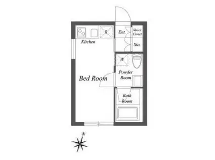 PASEO三軒茶屋イースト(ワンルーム/3階)の間取り写真