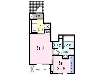 フォレスト(2K/1階)の間取り写真