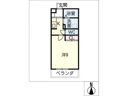 イースタンヒルズ一社駅西(1K/3階)の間取り写真