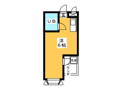 フラット本郷(ワンルーム/1階)の間取り写真