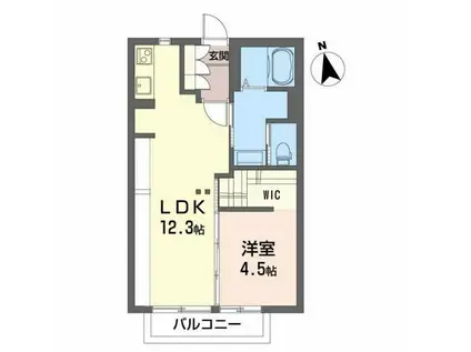 フレグランス21 A(1LDK/1階)の間取り写真