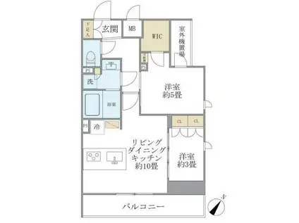 ジオエント駒込(2LDK/7階)の間取り写真