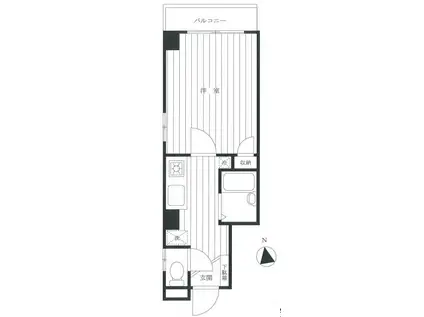 ヴェリテ駒沢(1K/3階)の間取り写真