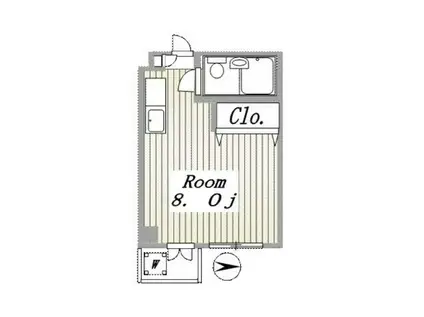 フェルド シネッペ(ワンルーム/2階)の間取り写真