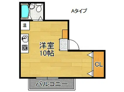 泉佐野HIRANOマンション(ワンルーム/1階)の間取り写真