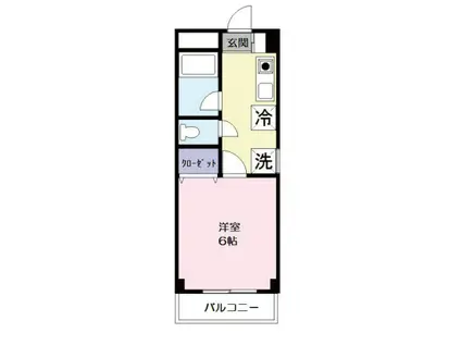 キャッスルDAIMON(1K/2階)の間取り写真