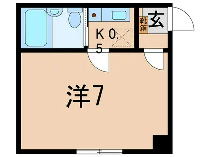 サンパレス21芦屋川II(ワンルーム/1階)の間取り写真