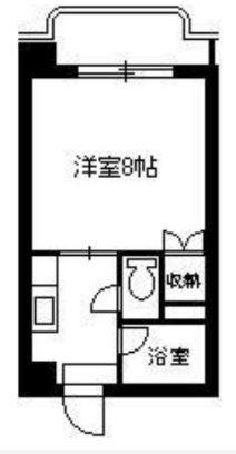 パークハイム鈴木(1K/5階)の間取り写真