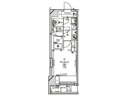 ラフィスタ大師前イースト(1K/8階)の間取り写真