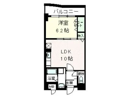 ラポール西大島イースト(1LDK/3階)の間取り写真