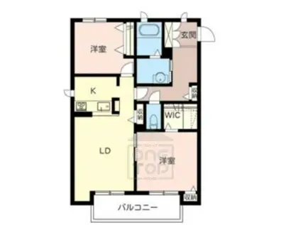 MAST COURT南桜塚C棟(2LDK/1階)の間取り写真