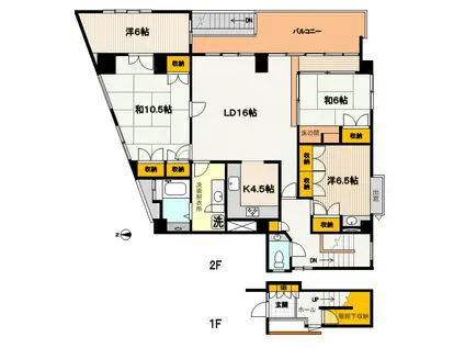 クローバー新高円寺(4LDK/2階)の間取り写真