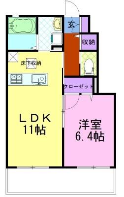EMBELLIR Ⅰ(1LDK/1階)の間取り写真