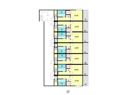 KYパレス曙II(ワンルーム/2階)の間取り写真