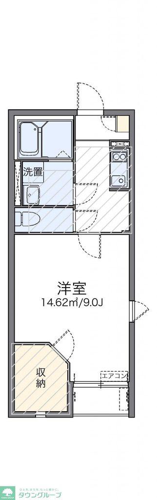 レオネクストエスペランサII(1K/2階)の間取り写真