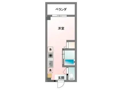 アーバンコート(1K/4階)の間取り写真