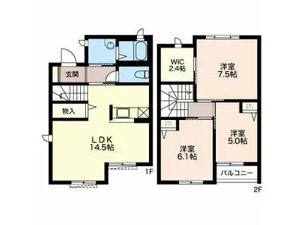プロシード(3LDK/1階)の間取り写真