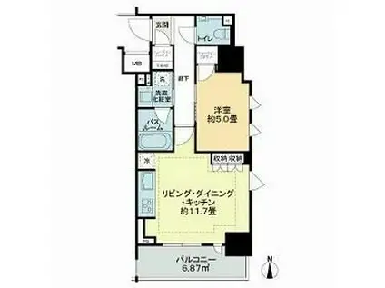 アトラス北品川(1LDK/2階)の間取り写真