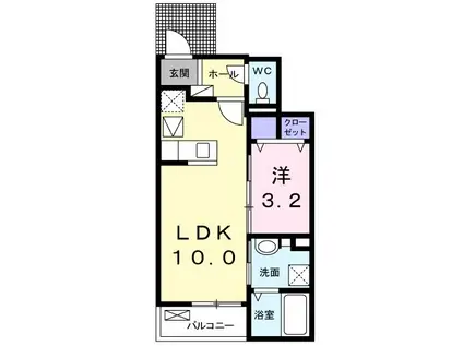 ヴィレッタ(1LDK/1階)の間取り写真