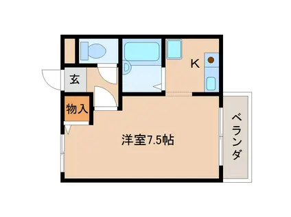 センチュリー上田(1K/2階)の間取り写真