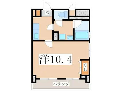 さくらヒルズ鴨池壱番館(1K/5階)の間取り写真