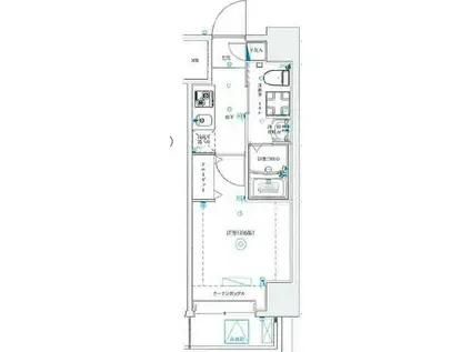 ル・リオン北千住(1K/5階)の間取り写真