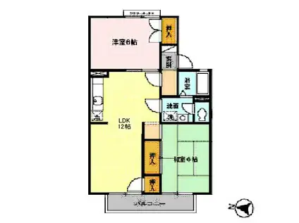 エスティーコーポ(2LDK/2階)の間取り写真
