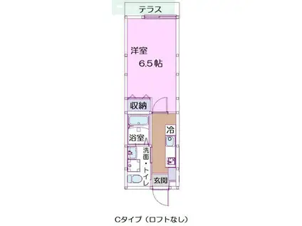 ファイン・コート(1K/1階)の間取り写真