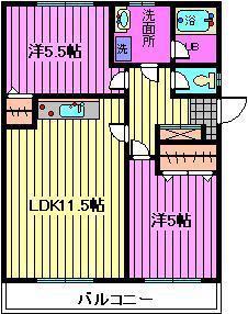 ファーストハイム(2LDK/1階)の間取り写真