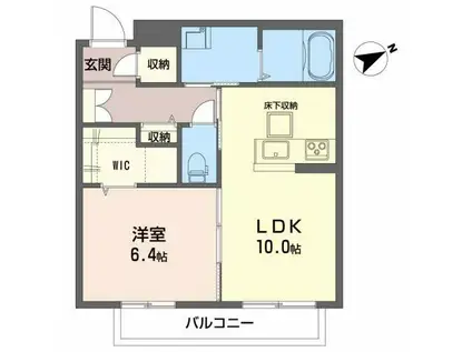 シャーメゾン グランチェスタ(1LDK/1階)の間取り写真