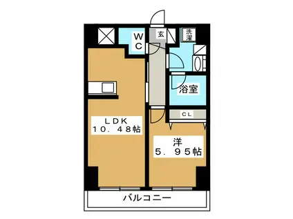 ガロピーヌ(1LDK/3階)の間取り写真