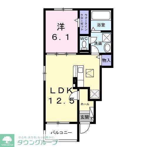 ミライズテラス(1LDK/1階)の間取り写真