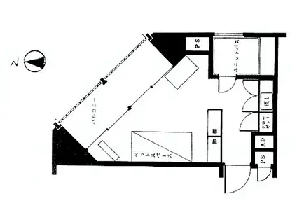 シャンボール札幌(ワンルーム/8階)の間取り写真