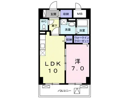 プログレスV番館(1LDK/3階)の間取り写真