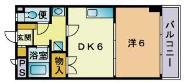 FUJI・BLD(1DK/1階)の間取り写真