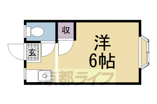 アイバハウス(1K/3階)の間取り写真