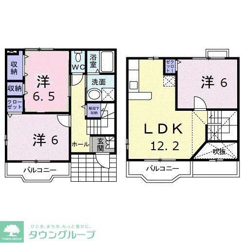 ミルキーウェイ(3LDK/1階)の間取り写真