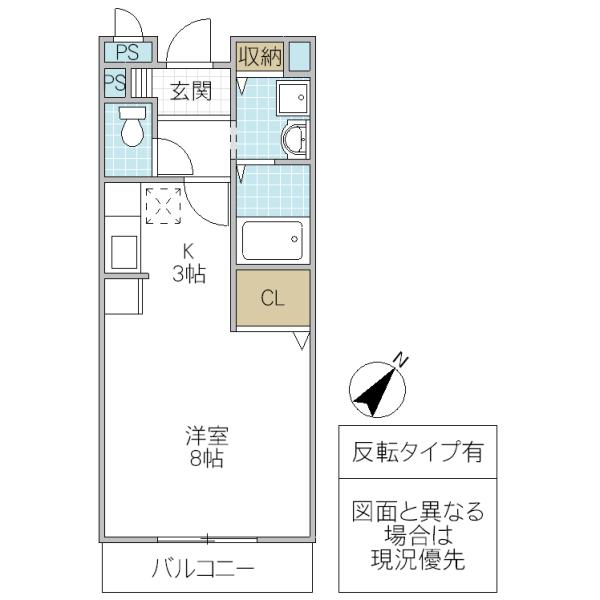 ウィンド(ワンルーム/1階)の間取り写真