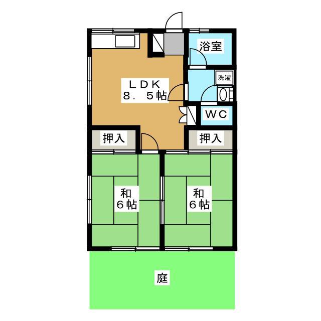 ヴェルドミール西荻南(2LDK/1階)の間取り写真