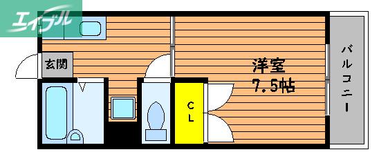 MAISONDEYASUDA(1K/2階)の間取り写真
