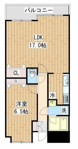 ボナールもえぎ野(1LDK/4階)の間取り写真