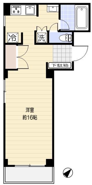 センチュリーコート(ワンルーム/3階)の間取り写真