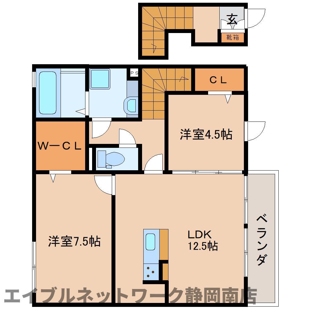 マカロン(2LDK/2階)の間取り写真